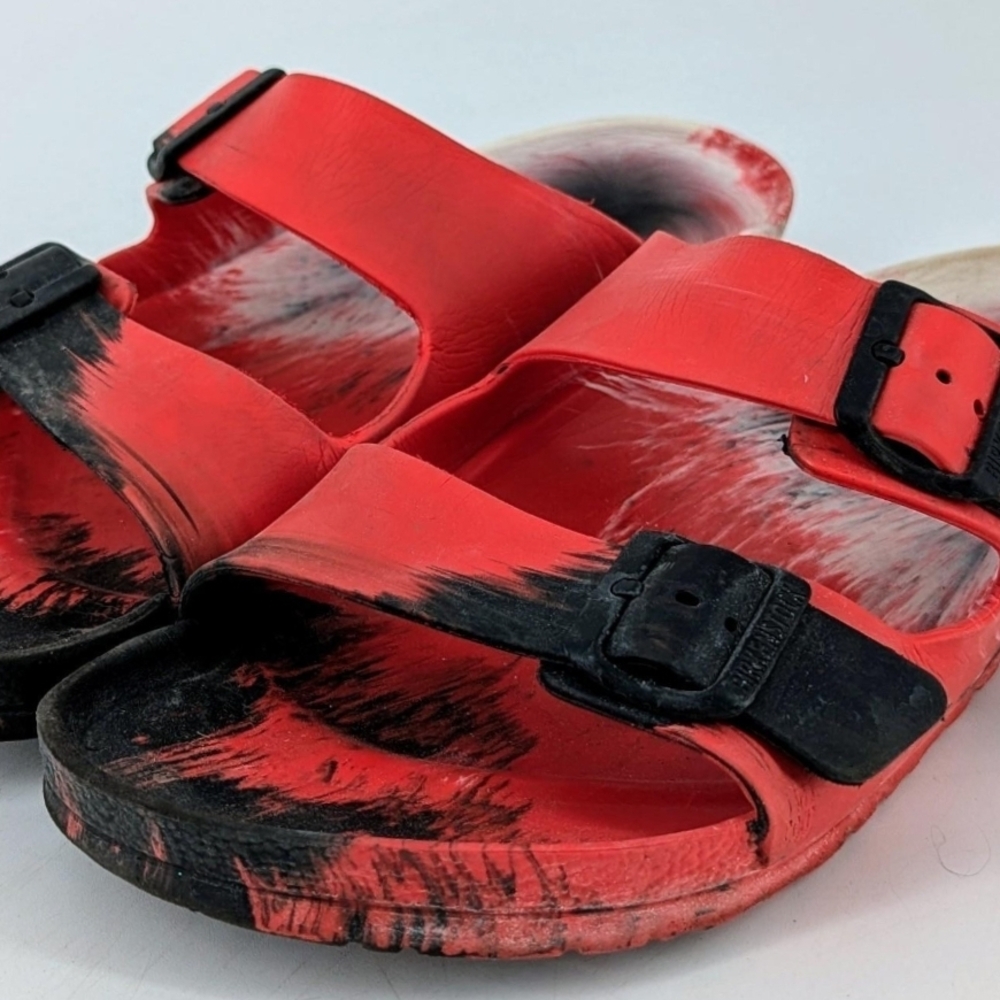Birkenstock Red and Black Sandals
